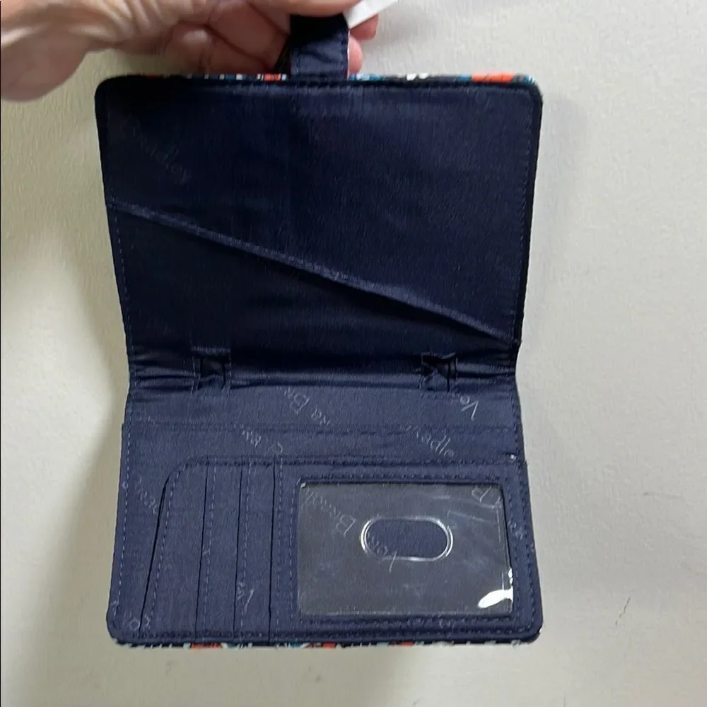 Vera Bradley Marrakech Navy and Orange Patterned Travel Wallet NWT - Picture 3 of 3
